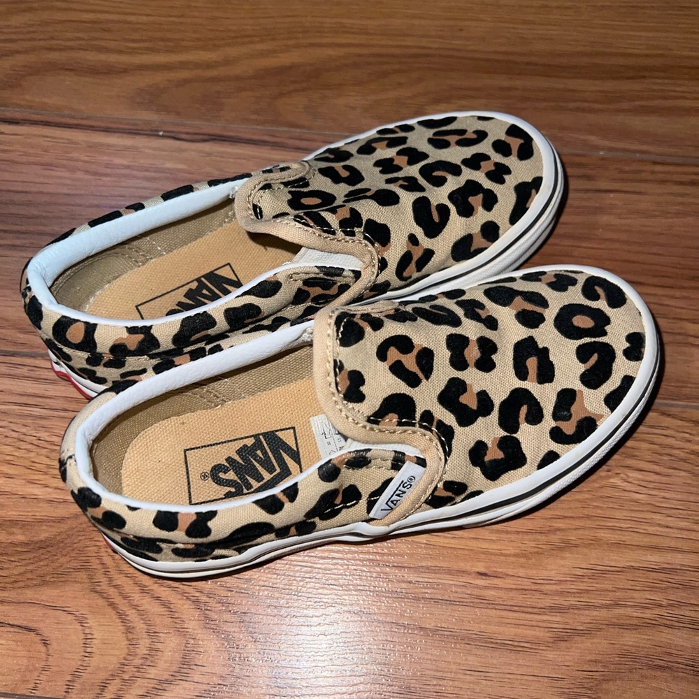 Vans Leopard Print Slip-On Sneakers